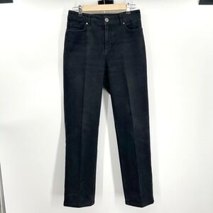 Bandolino Mandie Black‎ Straight Leg Jeans Womens Size 10 Average Stretch Denim